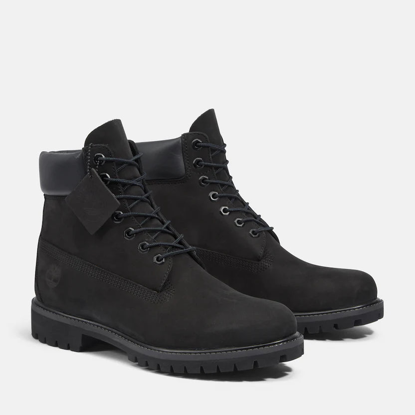 Timberland 6-Inch Premium Waterproof Boots – All Black Nubuck