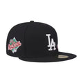 Black Flat Brim Snapback Hat – LA Logo & Heart Accents
