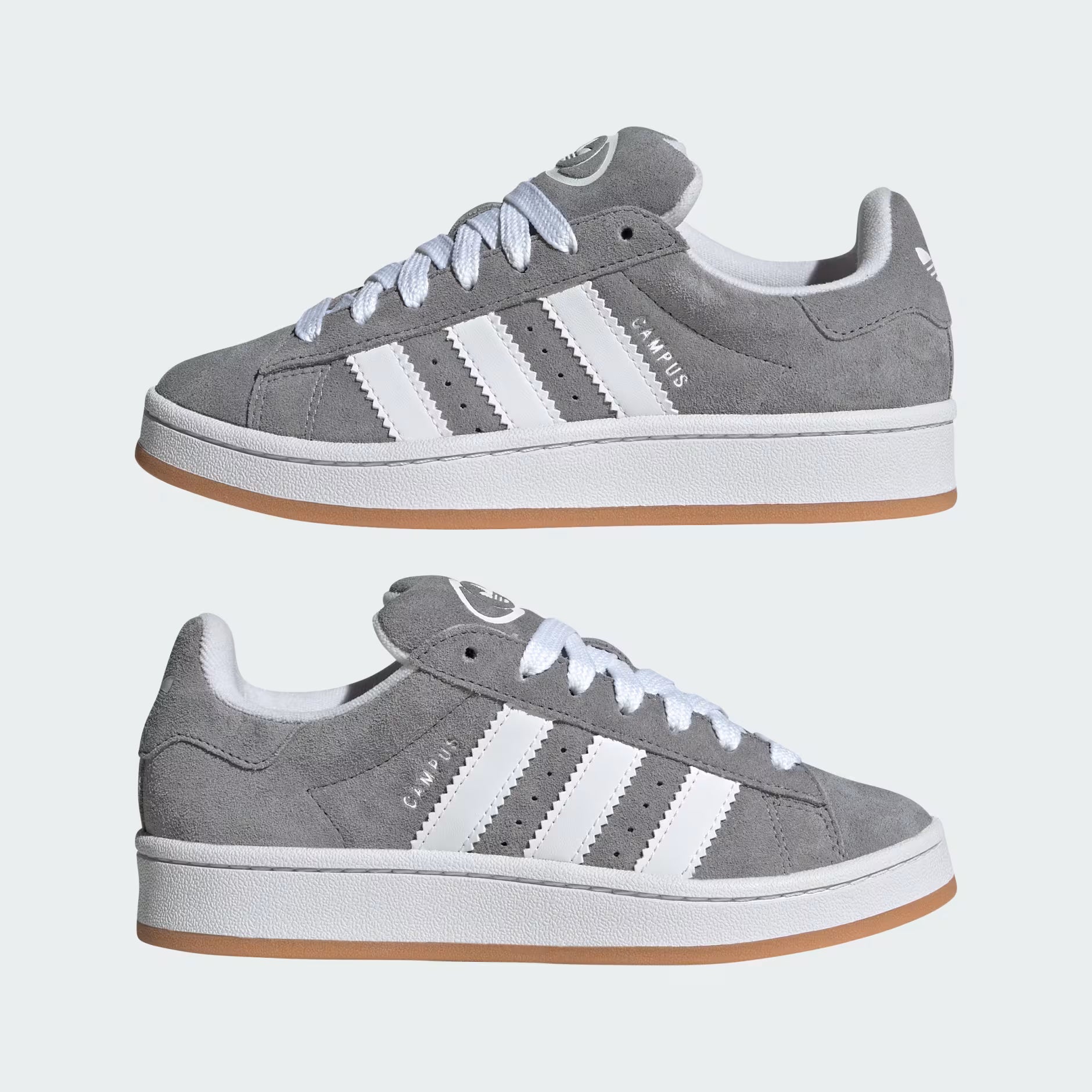 Adidas Campus 00s Shoes – Grey Three / Cloud White / Cloud White