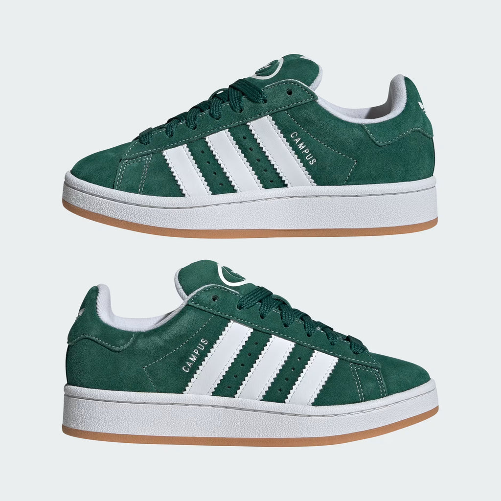 Adidas Campus 00s Shoes – Dark Green / Cloud White / Off White