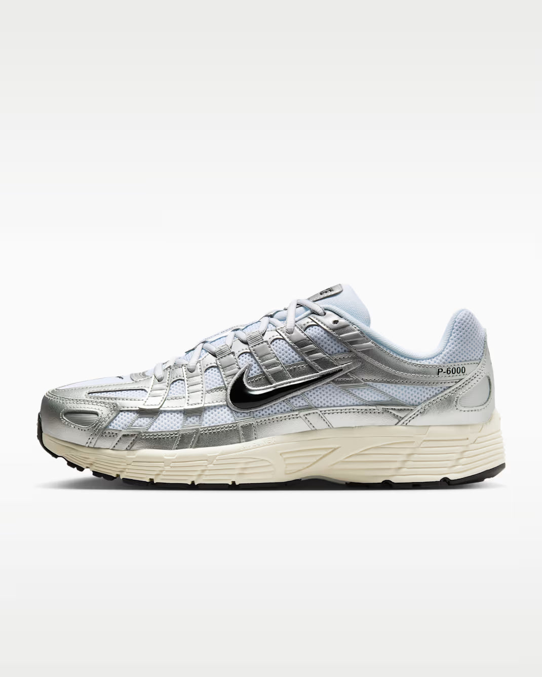 Nike P-6000 Shoes – White / Metallic Silver / Flat Silver / Black