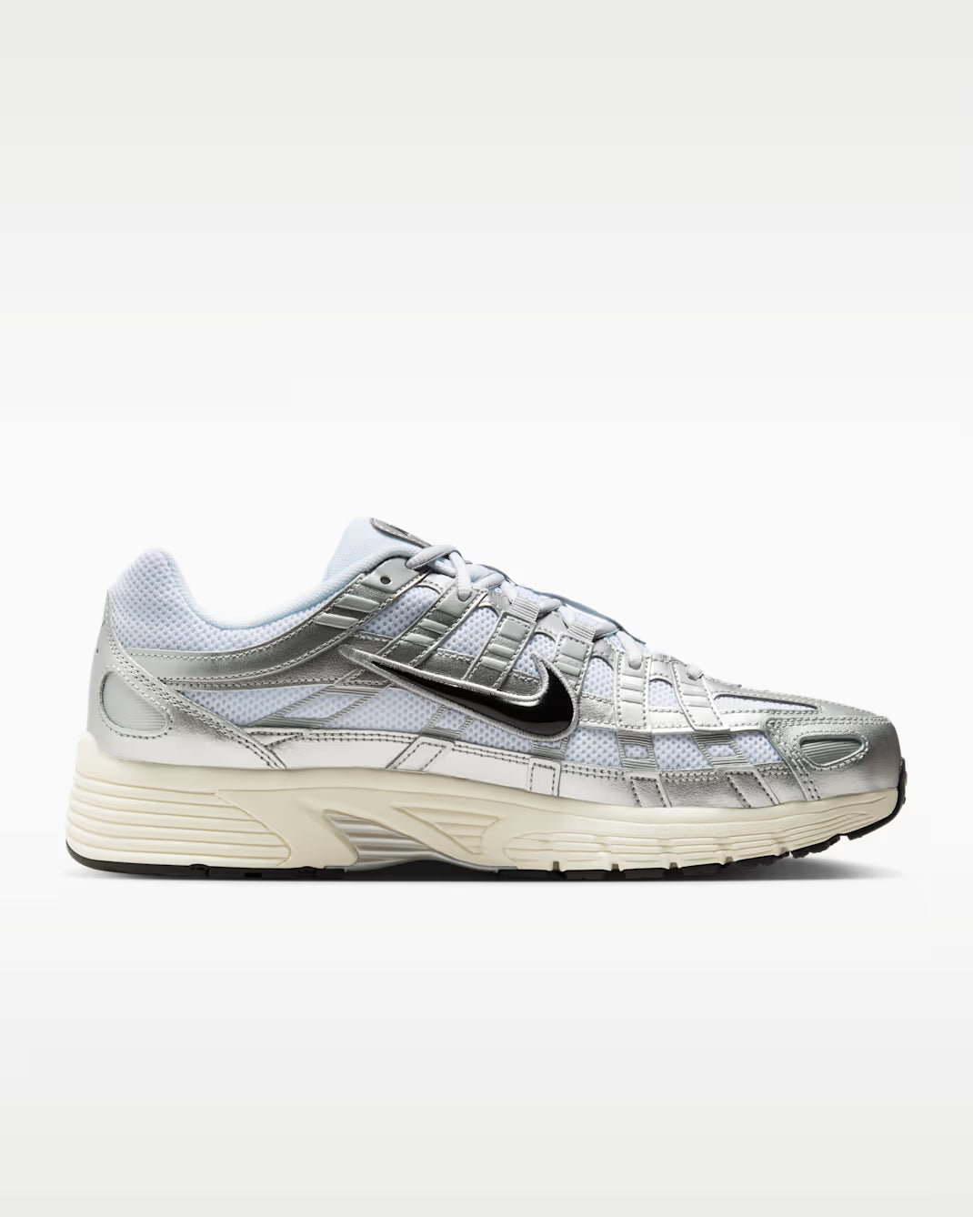Nike P-6000 Shoes – White / Metallic Silver / Flat Silver / Black