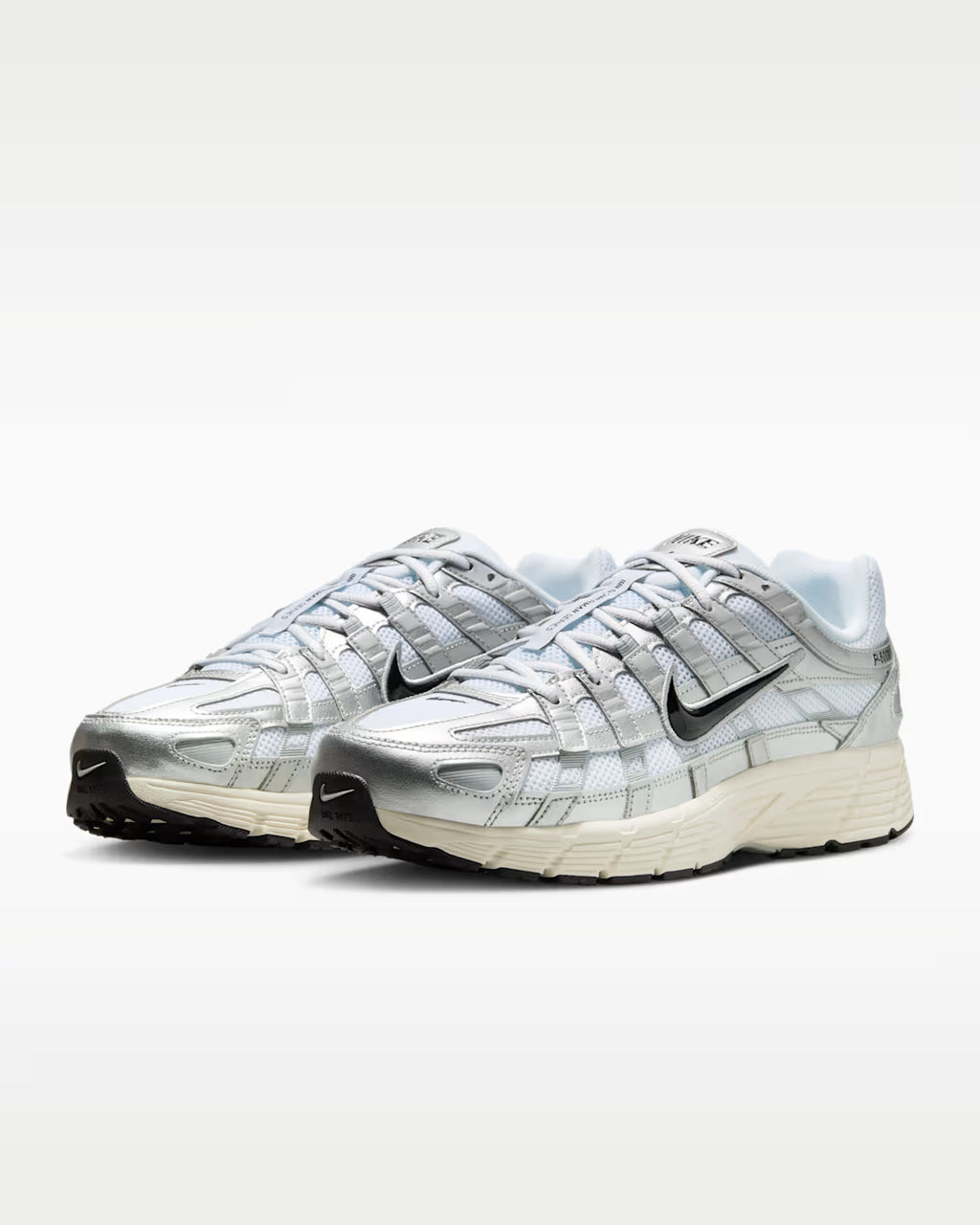 Nike P-6000 Shoes – White / Metallic Silver / Flat Silver / Black