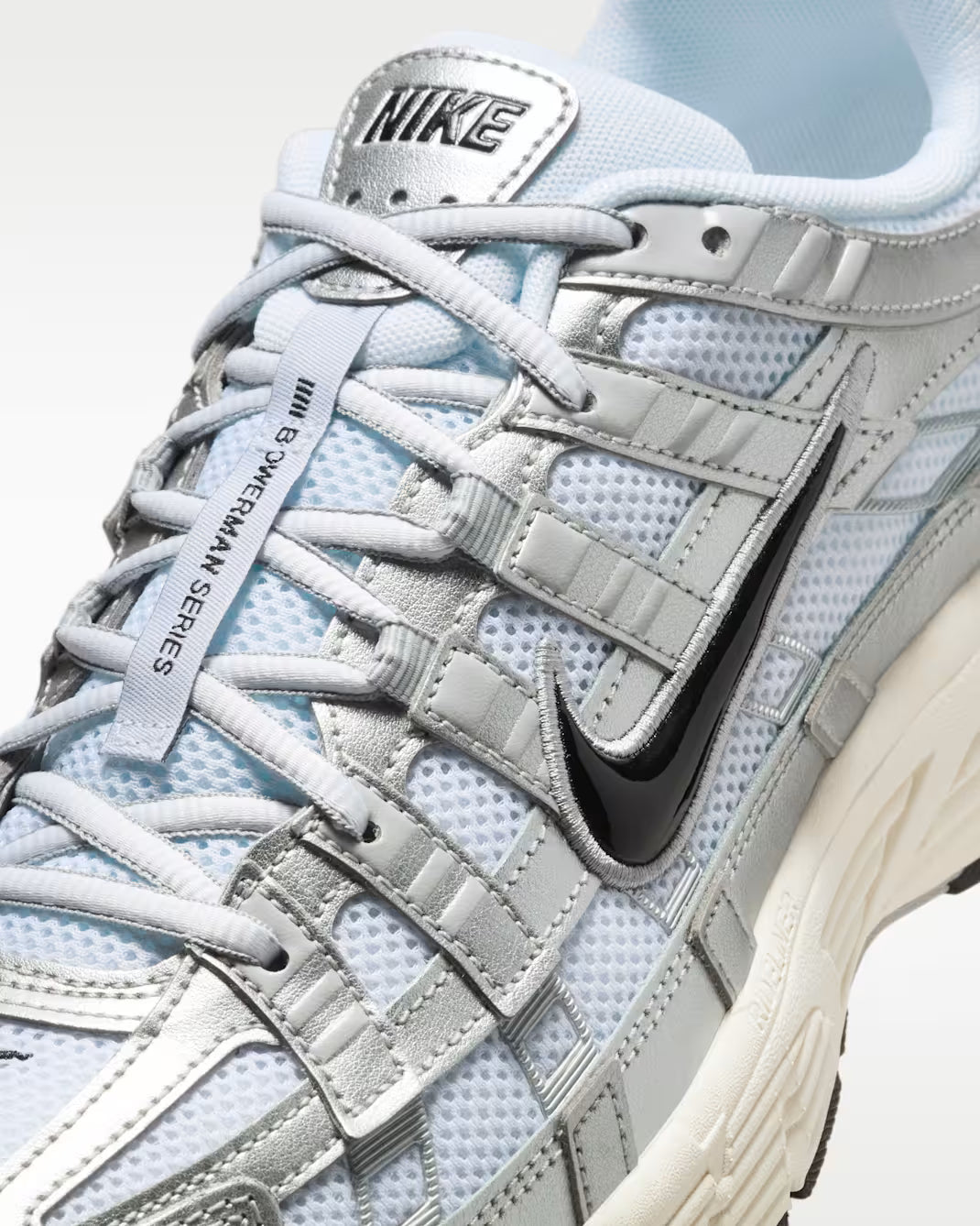 Nike P-6000 Shoes – White / Metallic Silver / Flat Silver / Black