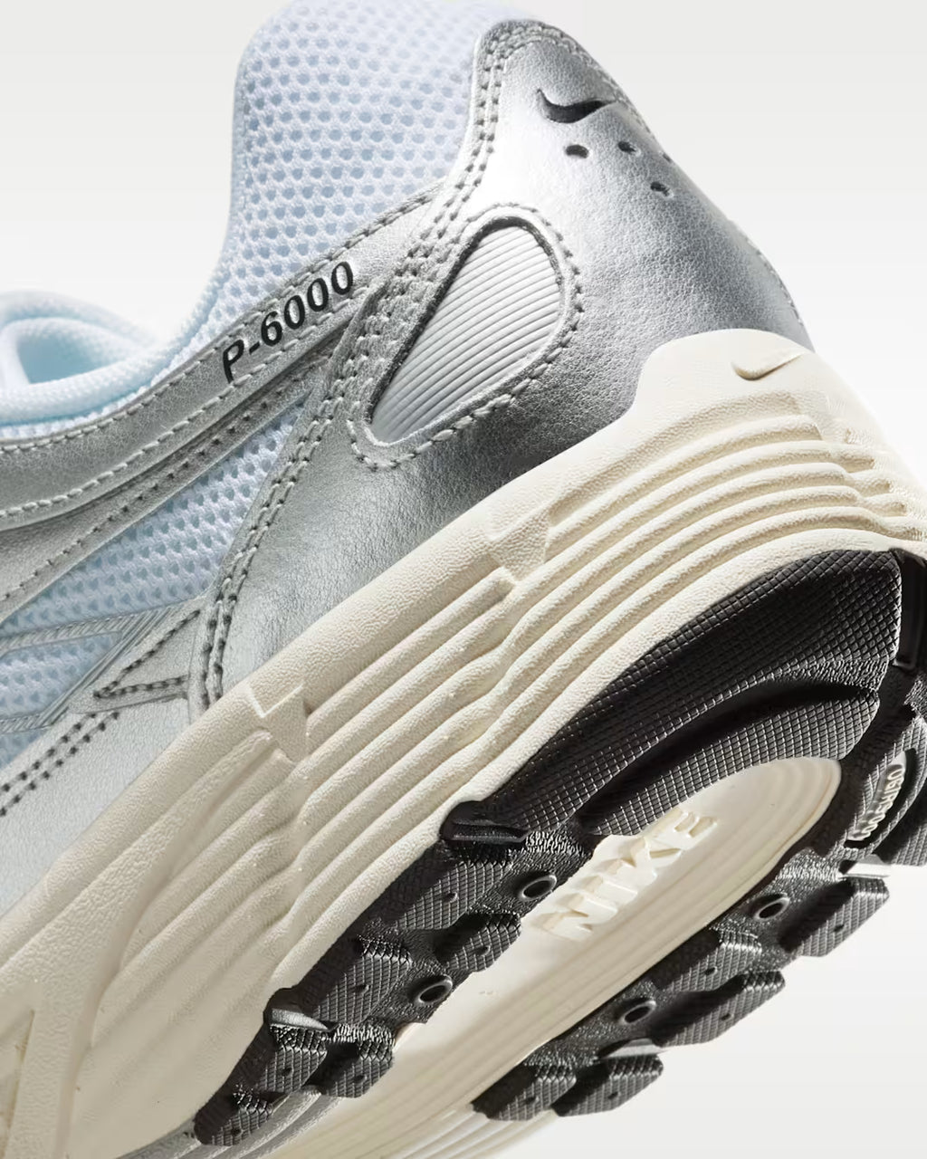 Nike P-6000 Shoes – White / Metallic Silver / Flat Silver / Black