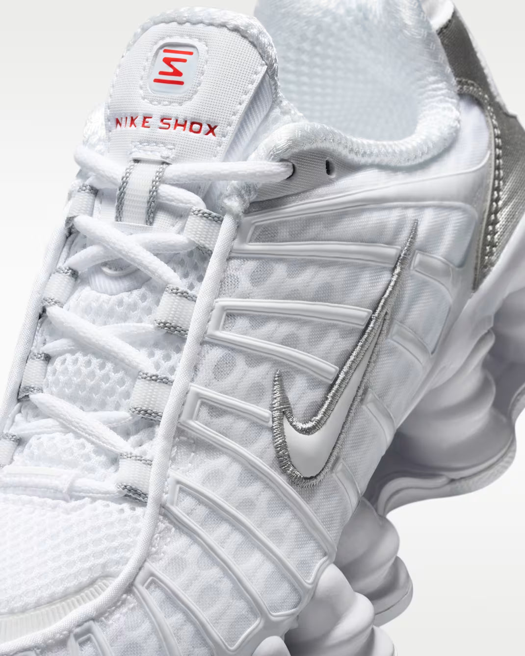 Nike Shox TL – White/Metallic Silver/Max Orange