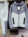 Nike Tech Fleece Tracksuit – Light Blue/Slate Grey