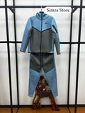 Nike Tech Fleece Tracksuit – Steel Blue/Charcoal