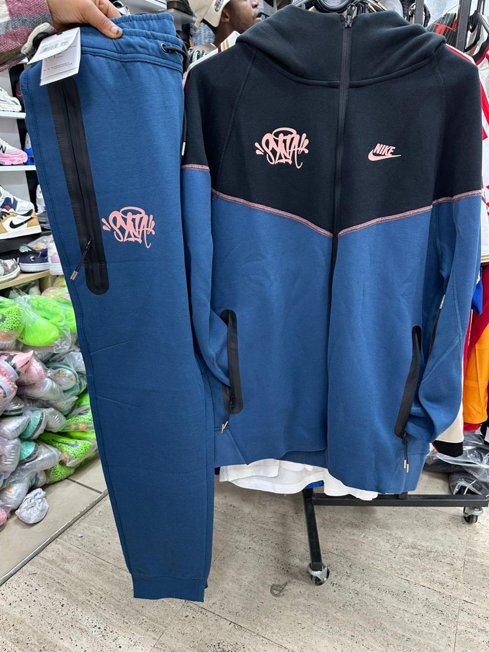 Nike Tech Fleece Tracksuit – Navy/Steel Blue (SATA Edition)