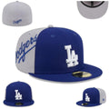 New Era LA Dodgers 59FIFTY Fitted Cap – Split Panel Edition (Royal Blue/Grey)