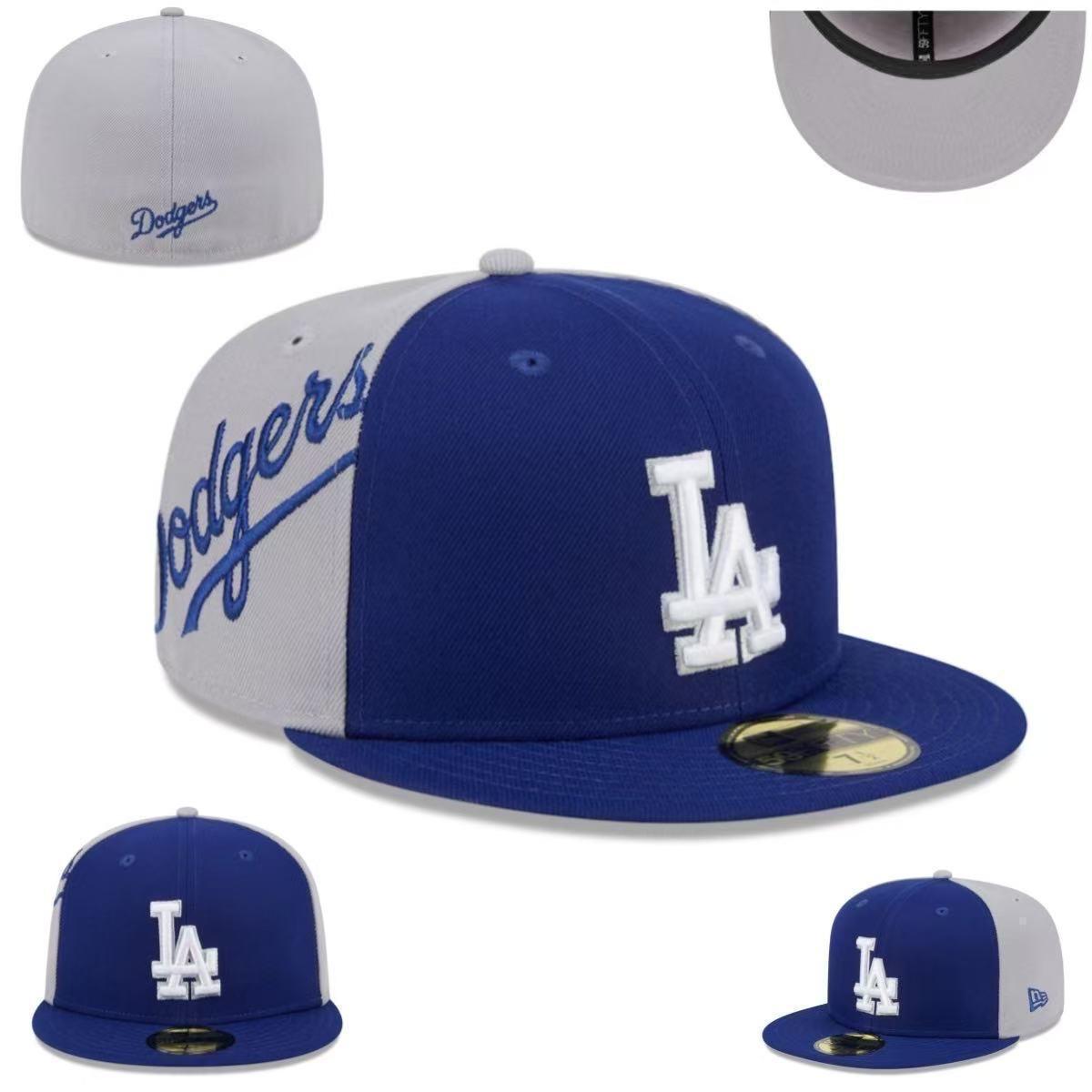 New Era LA Dodgers 59FIFTY Fitted Cap – Split Panel Edition (Royal Blue/Grey)