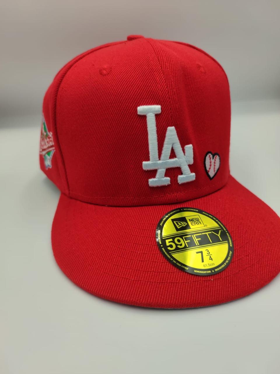 New Era LA Dodgers 59FIFTY Fitted Cap – Heart Edition (Red)