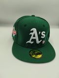 New Era Oakland A's 59FIFTY Fitted Cap – Heart Edition (Green)