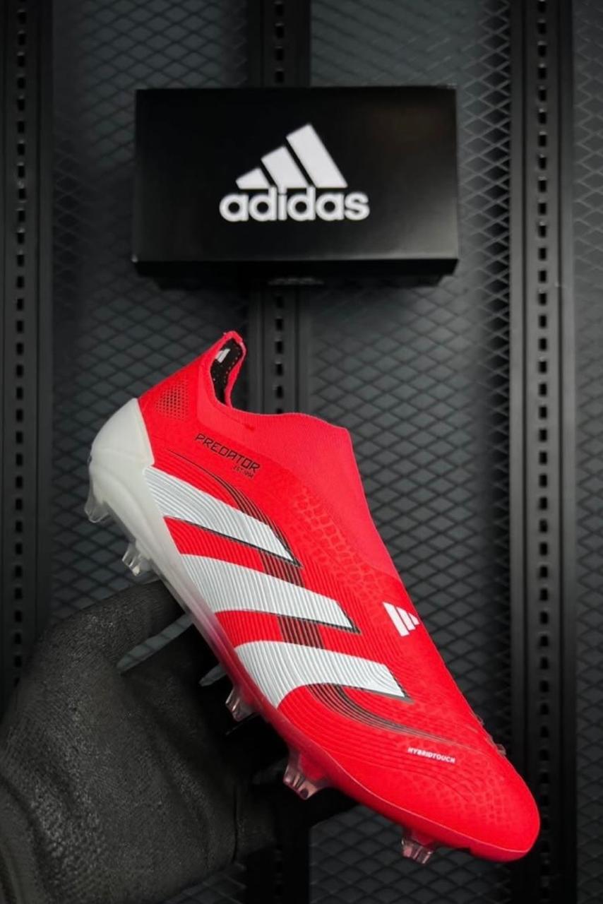 Adidas Predator Elite FG Football Boots – Red/White (Laceless)