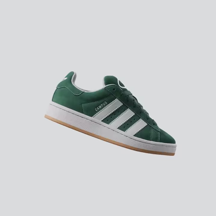 Adidas Campus 00s Shoes – Dark Green / Cloud White / Off White